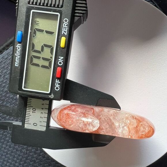 Fire Quartz Crystal Crescent Moon (4) - Picture 7 of 10